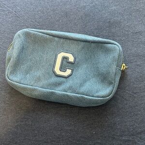 Stoney Clover Lane Denim Pouch with C Patch